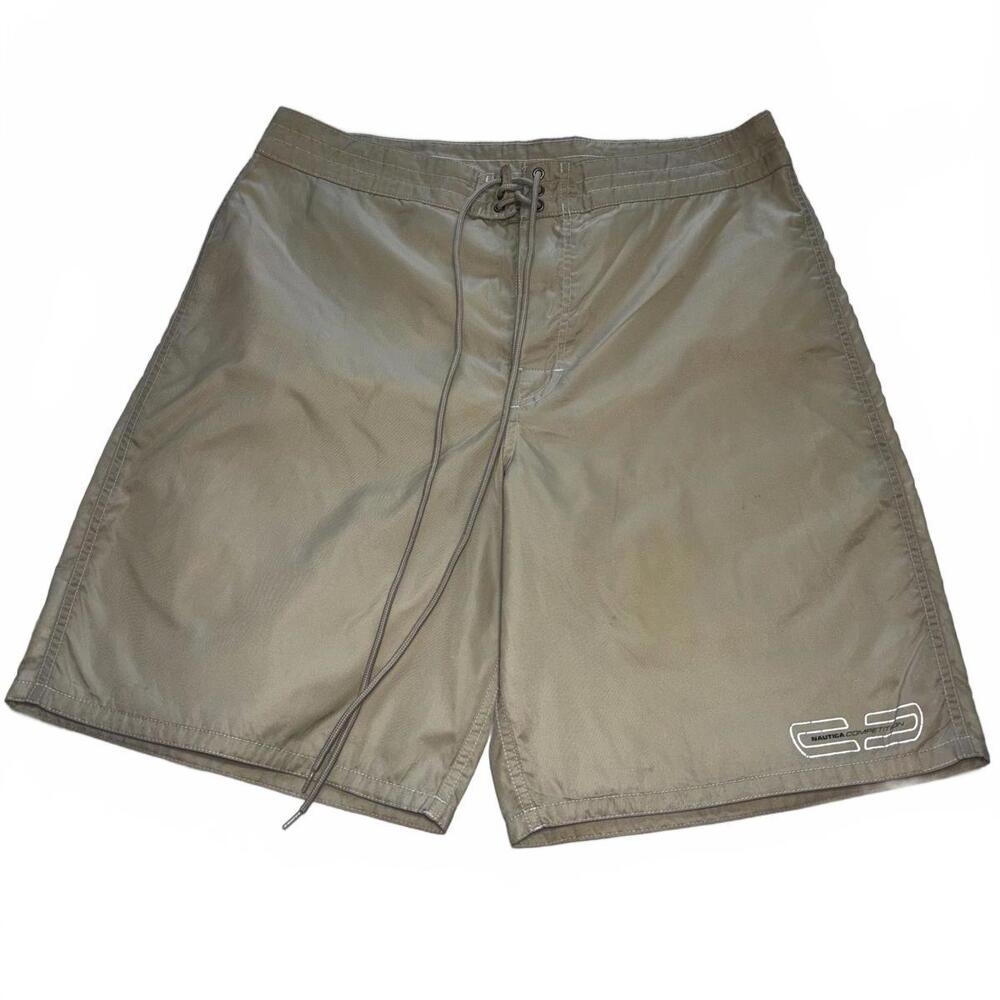 Nautica Competition Men's Swim Shorts - Beige, 34W